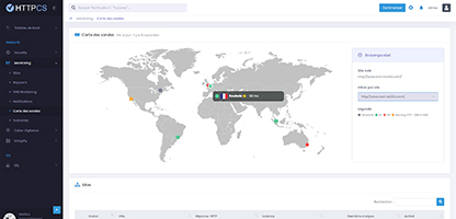 Monitoring carte des sondes comparatif