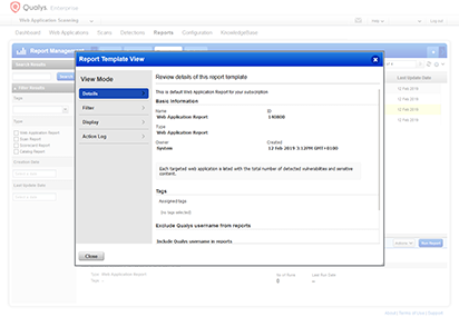 QUALYS detail report comparative