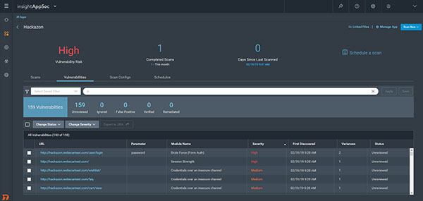 RAPID7 failles comparatif security