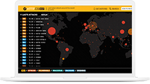 World map showing all vulnerabilities