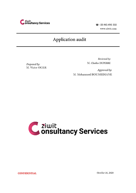 Audit report of your applications