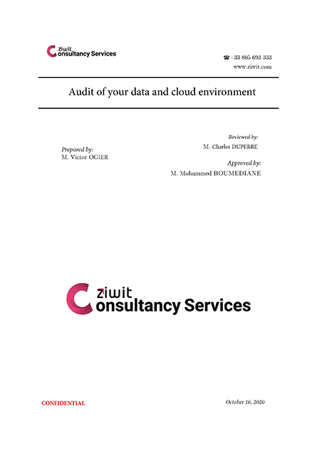 Audit report of your data and cloud environment