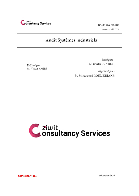 Rapport audit Systèmes industriels