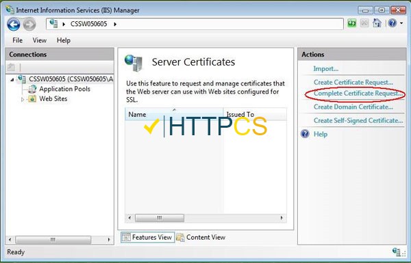 How to install an SSL certificate on Microsoft IIS 7