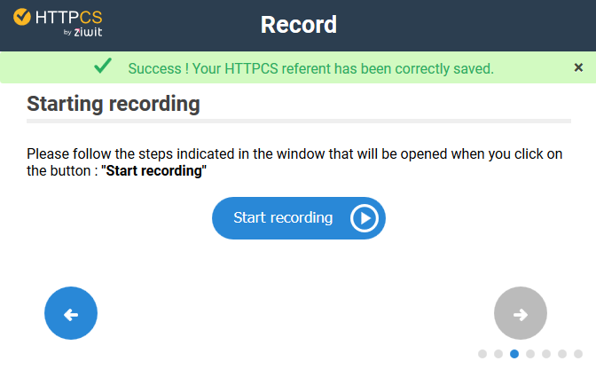 starting recording httpcs
