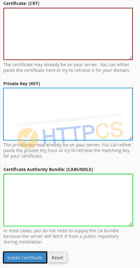 How to install SSL certificate with cPanel