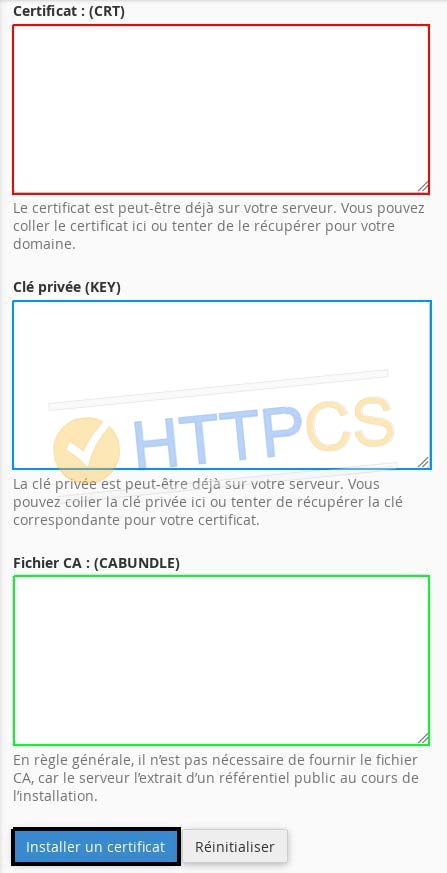 Comment installer un certificat SSL sur cPanel