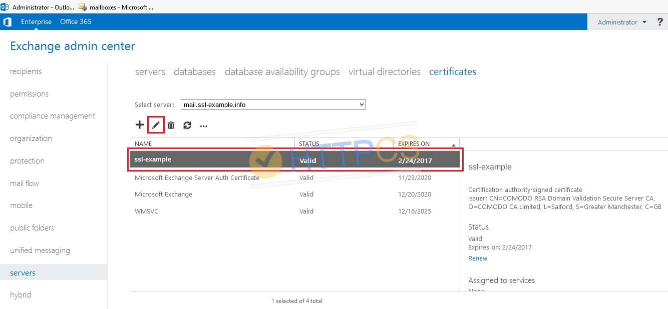 Comment installer un certificat SSL avec Microsoft Exchange