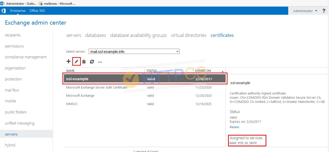 Comment installer un certificat SSL avec Microsoft Exchange