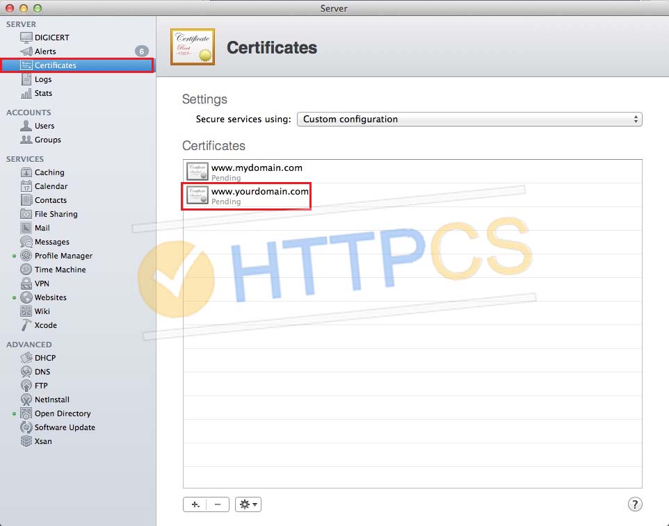 How to install an SSL certificate on OS X Server