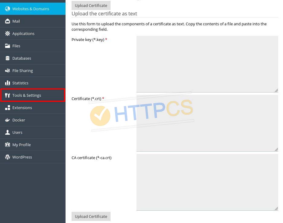 How to install an SSL Certificate with Plesk Panel