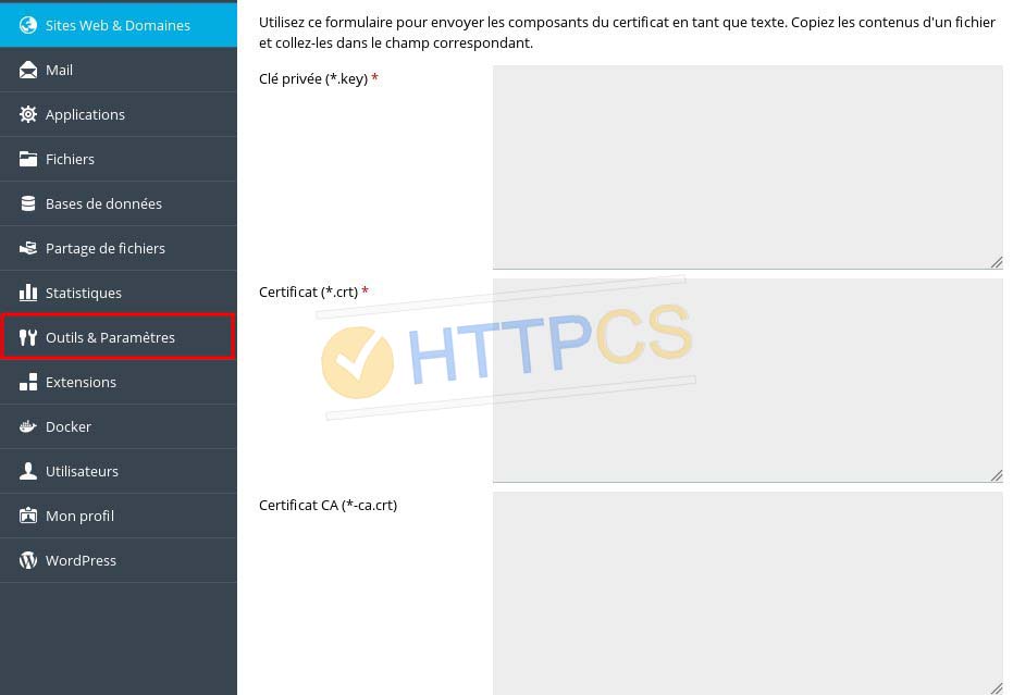 Comment installer un certificat SSL avec Plesk Panel