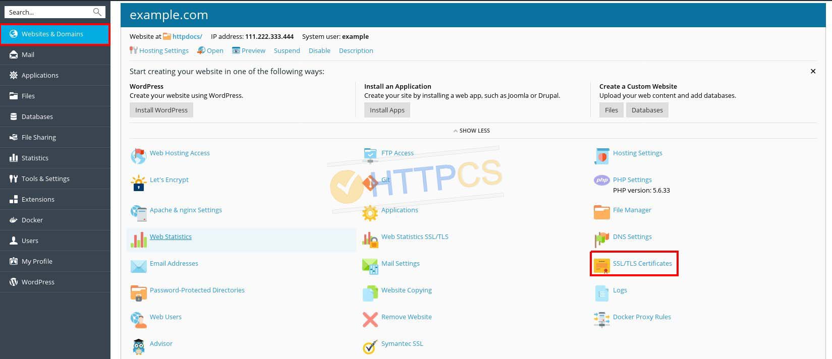 How to install an SSL Certificate with Plesk Panel