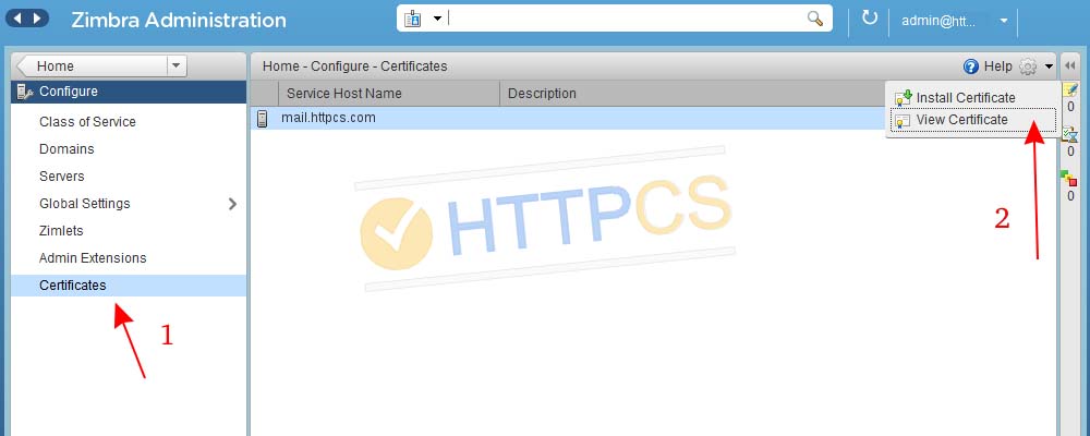 How to install an SSL certificate with Zimbra